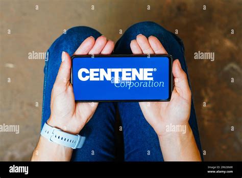 In this photo illustration, the Centene Corporation logo is displayed ...