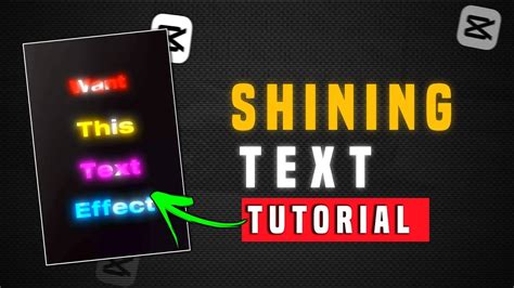 Trending Shining Text Animation In Capcut Shining Text Effect Glowing