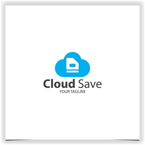 Cloud Save Icon Logo Premium Elegant Template Vector Eps 10 23705215