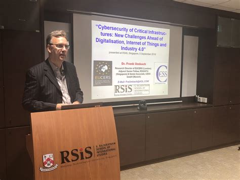 RSIS Seminar By Dr Frank Umbach On 5 September 2018 RSIS