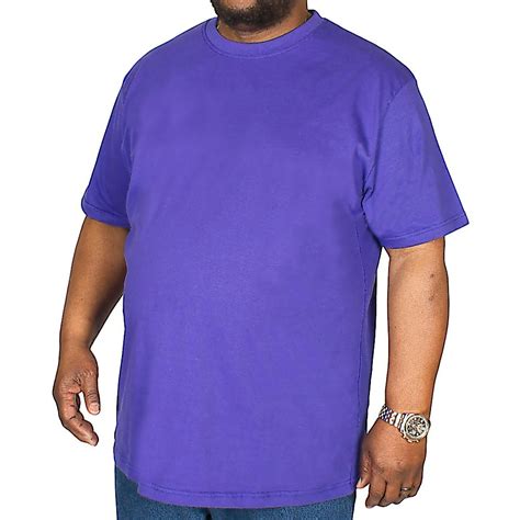 Bigdude Plain Crew Neck T Shirt Violet Bigdude