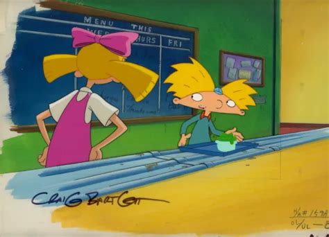 Original Hey Arnold Animation Production Cel And Hand Painted