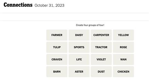 ‘Connections’ Hints and Answers for Tuesday, October 31 - Parade