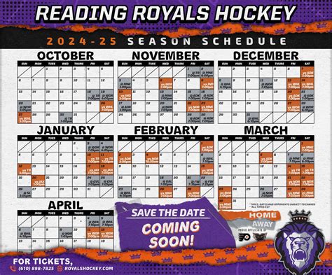 Reading Royals | Royals Release 2024-25 Schedule