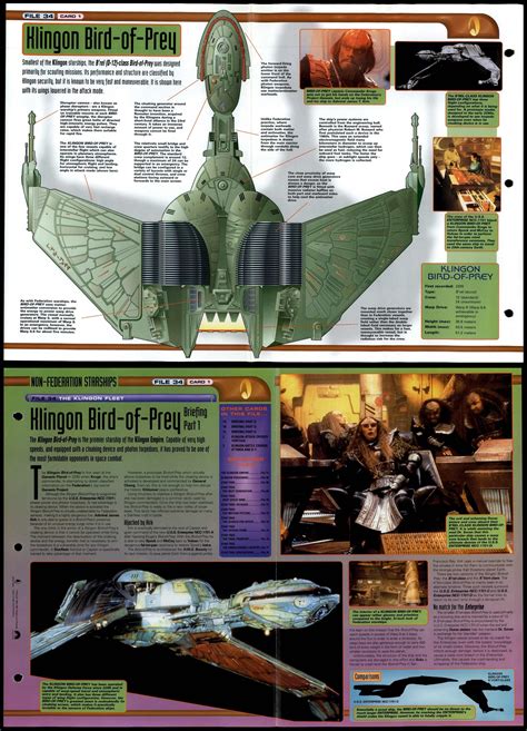 Klingon Bird Of Prey 1 The Klingon Fleet Star Trek Fact File Fold