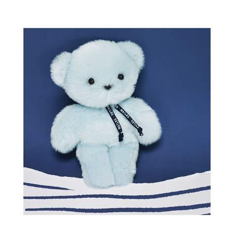 Doudou Ours LE PETIT FRENCHIE 30 Cm Bleu