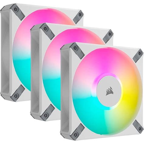 Kit De Ventilateur Corsair ICUE AF120 RGB ELITE Triple 120 Mm PWM Blanc