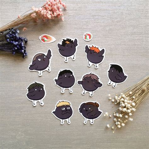 Haikyuu Karasuno Crows Sticker Pack Etsy