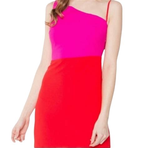 Sugarlips Dresses Sugar Lips Red And Pink Colorblock Mini Slip