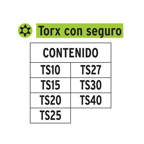 Ficha Tecnica Juego De 7 Puntas Torx Combinadas C Seguro Largo 2 Expert