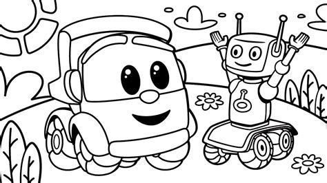 Leo The Truck And Robot Coloring Page Download Print Or Color Online