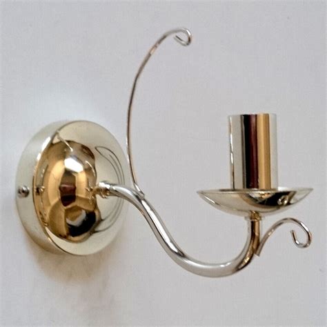 Litecraft Wall Light Floral Candle E14 1 Arm Fitting Polished Chrome Clearance Ebay