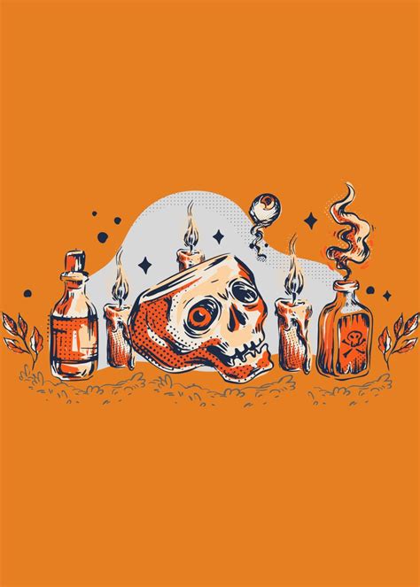 Halloween Skull Poster By Adrien Aubourg Displate