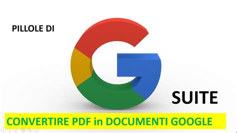 Convertire PDF In Documenti Google YouTube