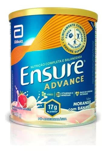 Suplemento Nutricional Ensure Advance Morango C Banana 400g Frete grátis