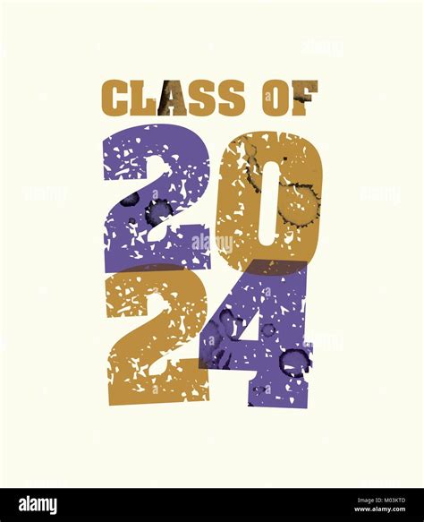 The Words Class Of 2024 Concept Printed In Letterpress Hand Stamped