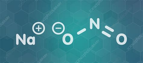 Sodium nitrite chemical structure, illustration - Stock Image - F030 ...