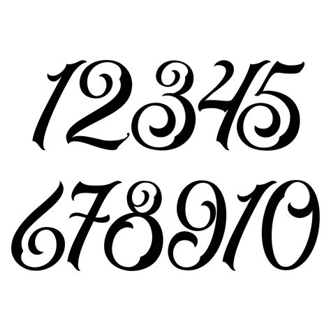 Printable Large Numbers