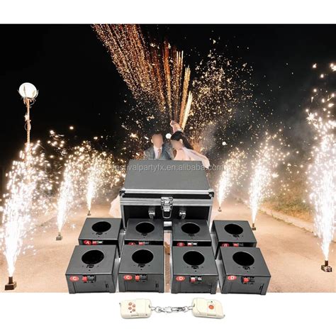 Wedding Electric Sparkler Fountain Indoor Spark 8 Cue Powered Battery