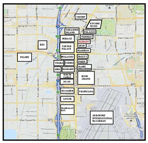 Harrahs Hotel Las Vegas Map - United States Map