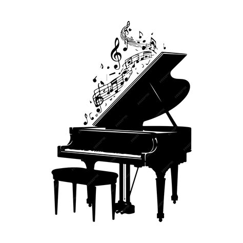 Premium Vector | Piano Silhouette vector illustration