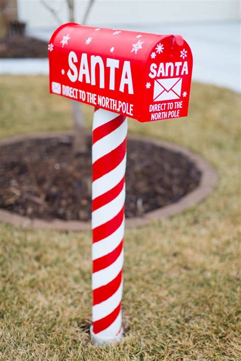 Santas North Pole Mailbox Xmas Decorations Outdoor Santa Mailbox