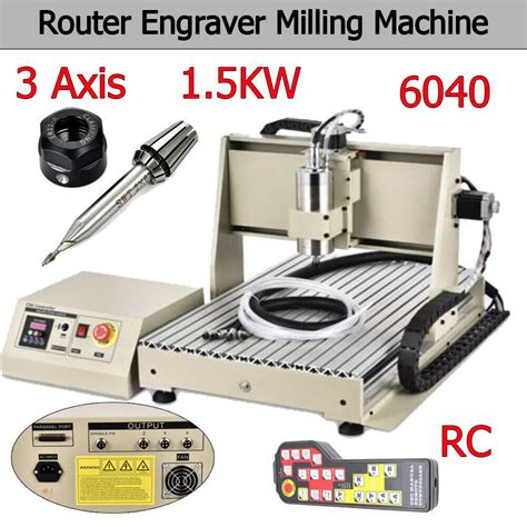 3 Axis CNC 6040 Router Engraver Milling Machine Metalworking 1 5KW