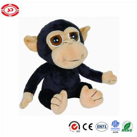 Big Eyes Chimp Black Monkey Plush Sitting En71 Soft Toy China Soft