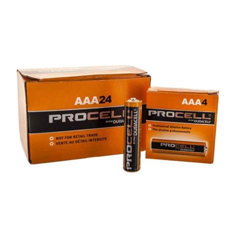 Lot Paquets De Piles Alcalines Aaa Duracell Procell Lots De