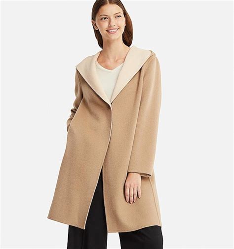 Uniqlo Women Double Face Hooded Coat