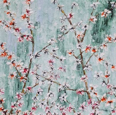 Cherries In Bloom 2 Painting | Art painting oil, Original abstract painting, Oil painting nature