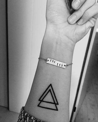 Past Present Future Three Triangle Tattoo