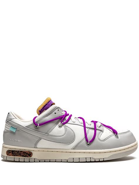 Nike X Off White Tenis Bajos Dunk Low De Nike X Off White Gris