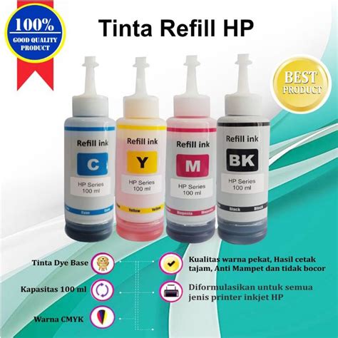 Jual Tinta HP 100ml Refill GT51 GT 51 GT52 GT 52 GT53 GT 53 Printer GT