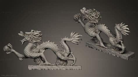 Figurines Of Griffins And Dragons Dragon STKG 0011 3D Stl Model For CNC