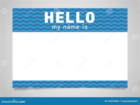 Blue name tag. stock vector. Illustration of acquaint - 145073832