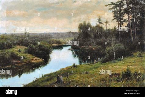 Veltz Ivan Avgustovich Forest River Russian School 19th Century