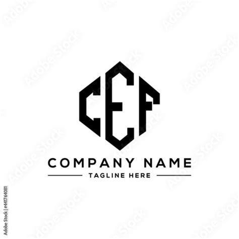 CEF letter logo design with polygon shape. CEF polygon logo monogram. CEF cube logo design. CEF ...