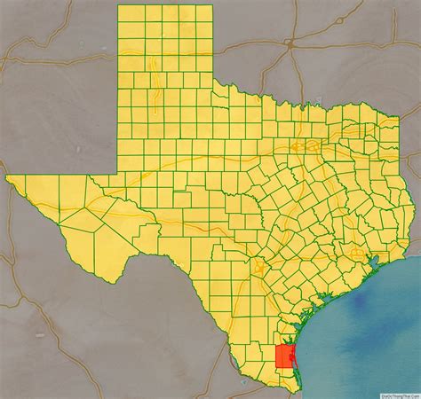 Map of Kenedy County, Texas - Thong Thai Real