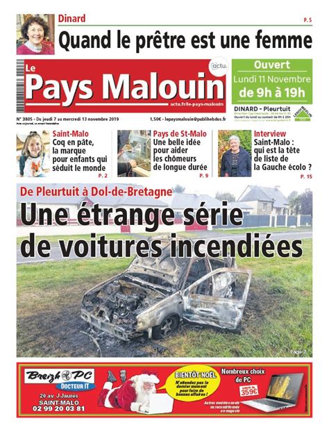 Le Pays Malouin N Du Novembre T L Charger Sur Ipad