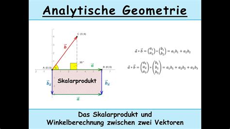 Skalarprodukt Berechnen Erkl Rt Winkel Von Zwei Vektoren Analytische