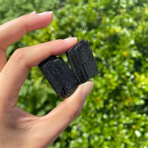 Raw Black Tourmaline Rough Black Tourmaline Crystal Specimen Etsy