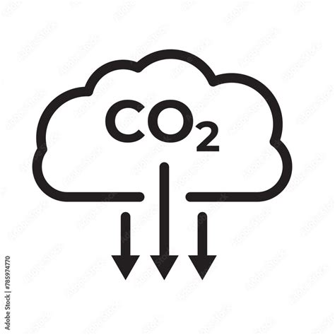 Co2 Emissions Icon Ecology And Environment Symbol Sign Vector Carbon Dioxide Pollution Used