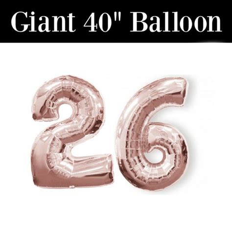 Number 26 Giant Rose Gold Balloons 26th Birthday Giant Etsy