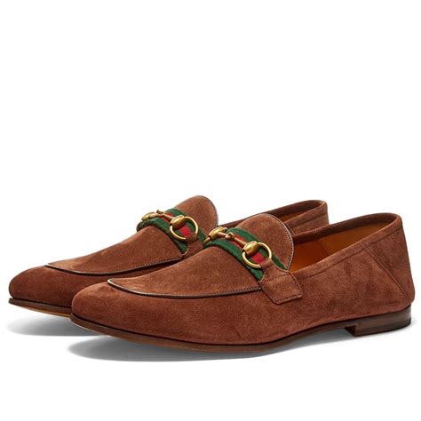 Gucci Brixton Bit Web Suede Loafer Gucci