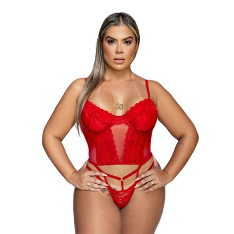 Lingerie Plus Size Sexy Cropped Tiras Tule E Renda Sem Bojo Sensual