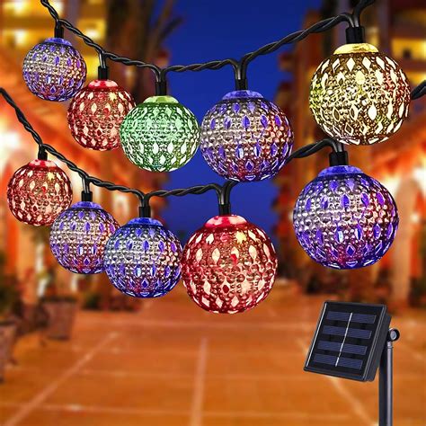 Solar String Lights Outdoor Modes Ft Led Garden Lights Solar