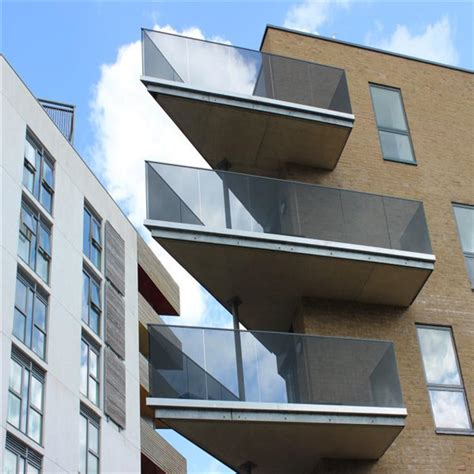 Aluminium U Channel Glass Railing Balcony Frameless Glass Balustrade