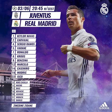 Real Madrid Lineup vs Juventus [Champions League Final} : r/soccer