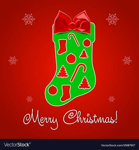 Christmas greeting card merry text Royalty Free Vector Image